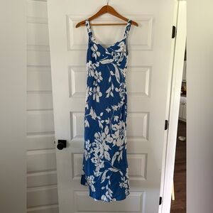 Madewell Blue and White Floral Maxi Dress